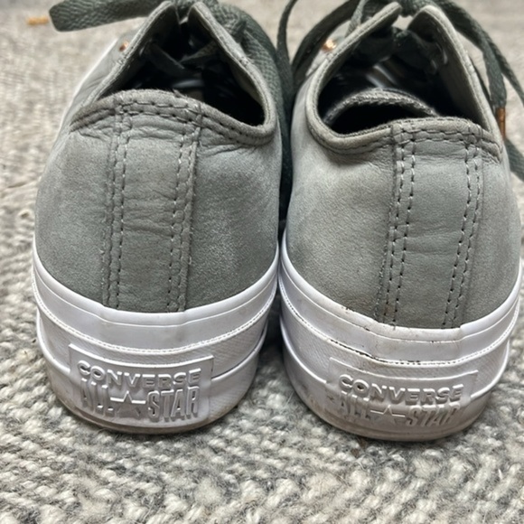 Converse‎ CTAS Clean Lift OX Dark Stucco sage & gold Leather women size 8 - Picture 4 of 10